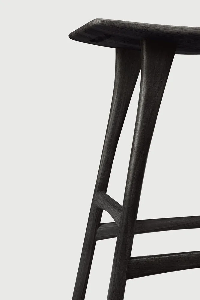 Oak Osso Black Counter Stool