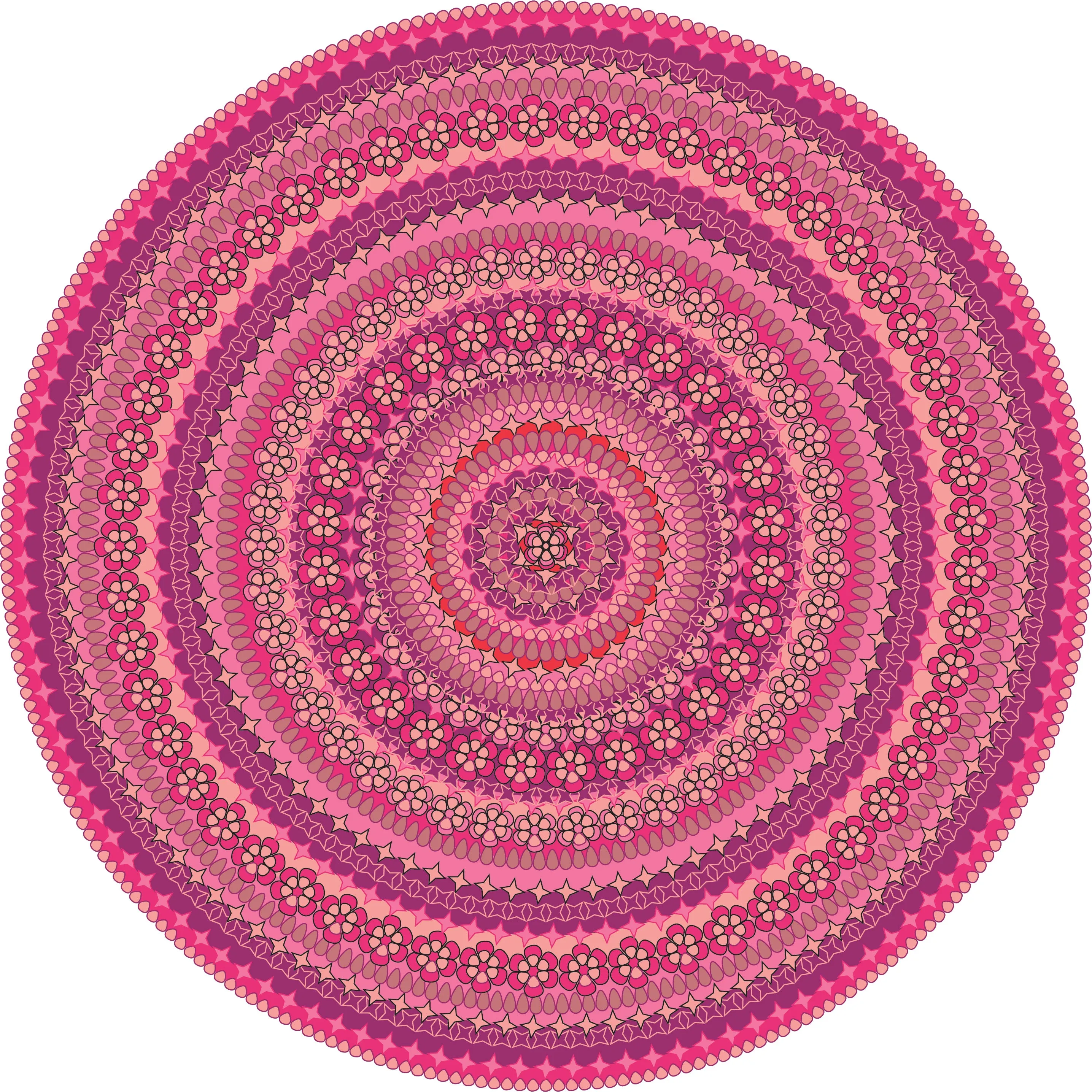 Pink Pocket full of Posies- Pink Mandala Series