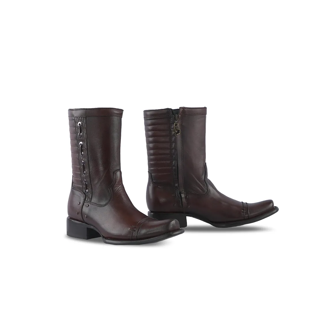 Platino Texas Country Premium Western Boot Peli Choco Brosh Arnau