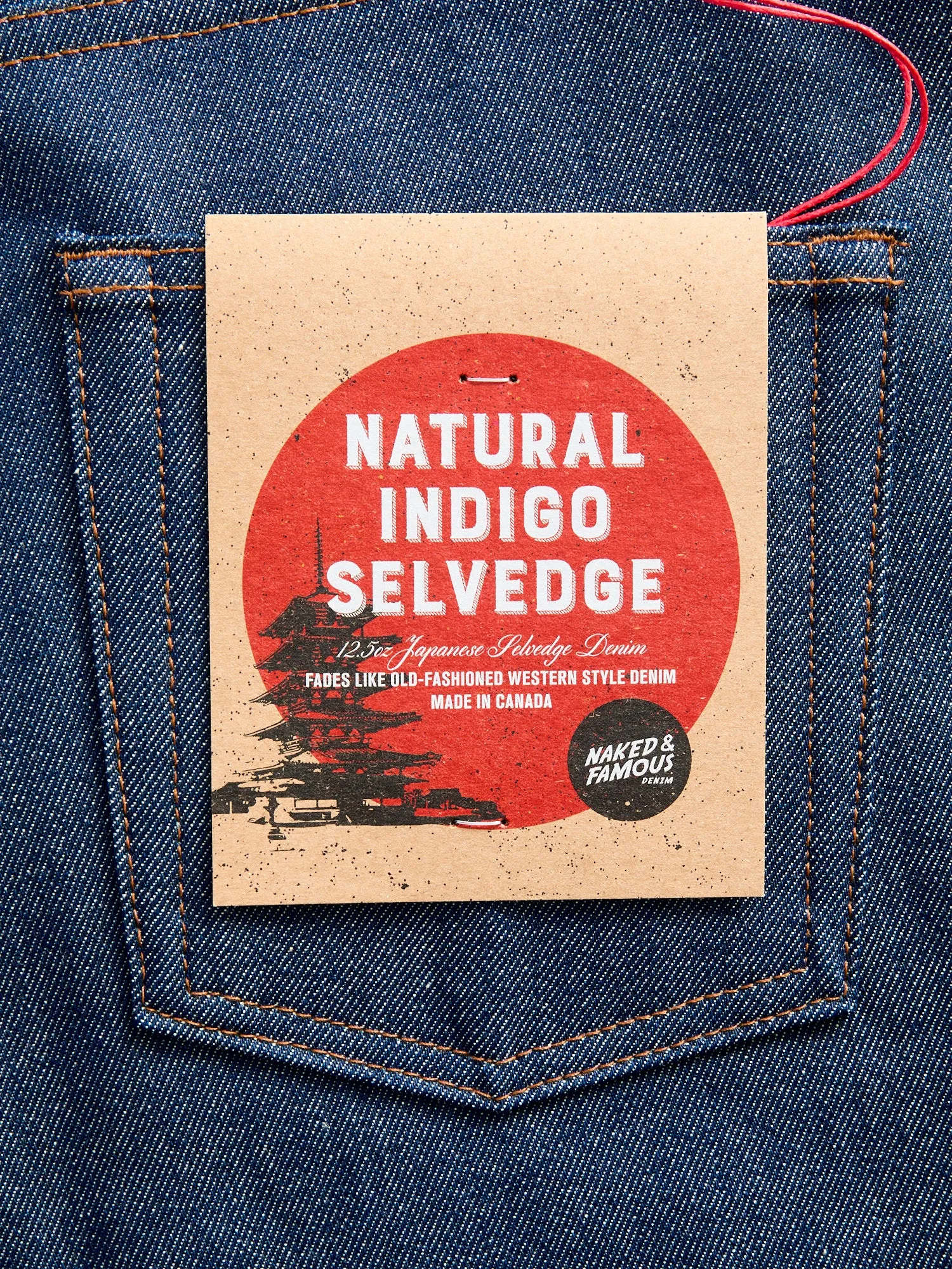 "Natural Indigo Selvedge" 12.5oz Selvedge Denim - Strong Guy Fit