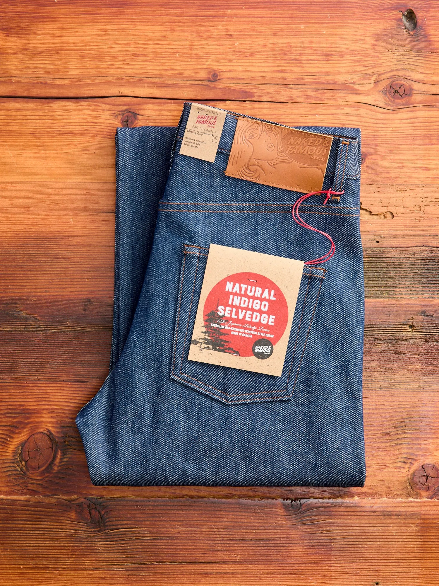 "Natural Indigo Selvedge" 12.5oz Selvedge Denim - Strong Guy Fit