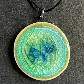 Small glass fused/ceramic pendants