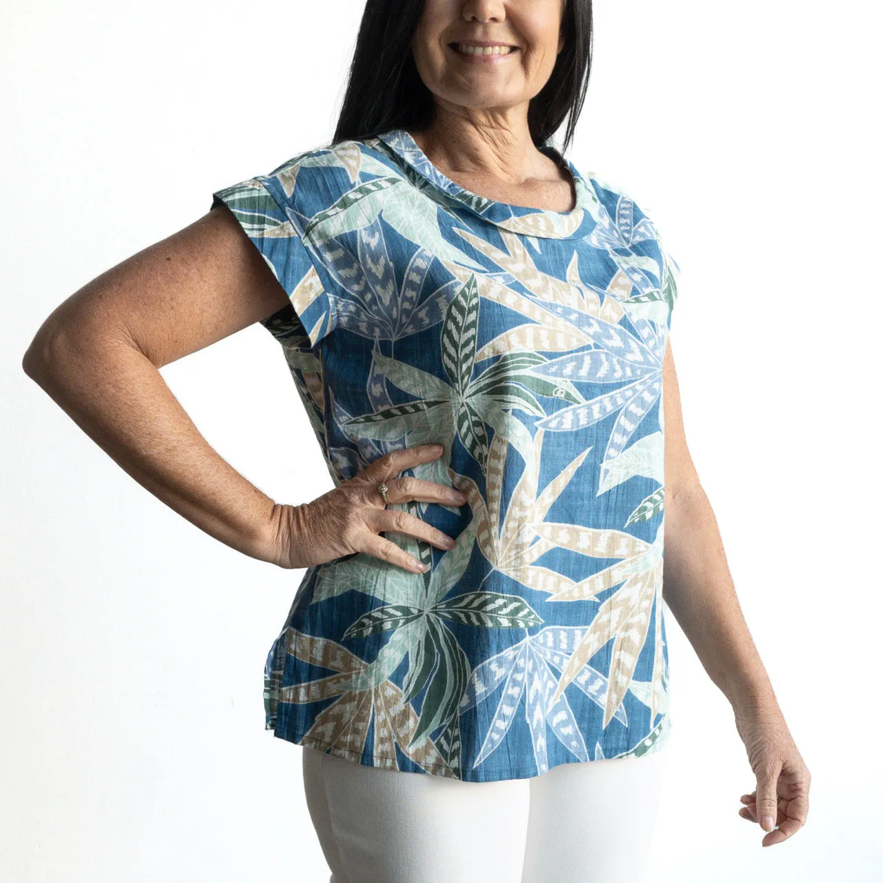 Soft Fold Neckline Top by Orientique Australia - Fitzroy - 22983