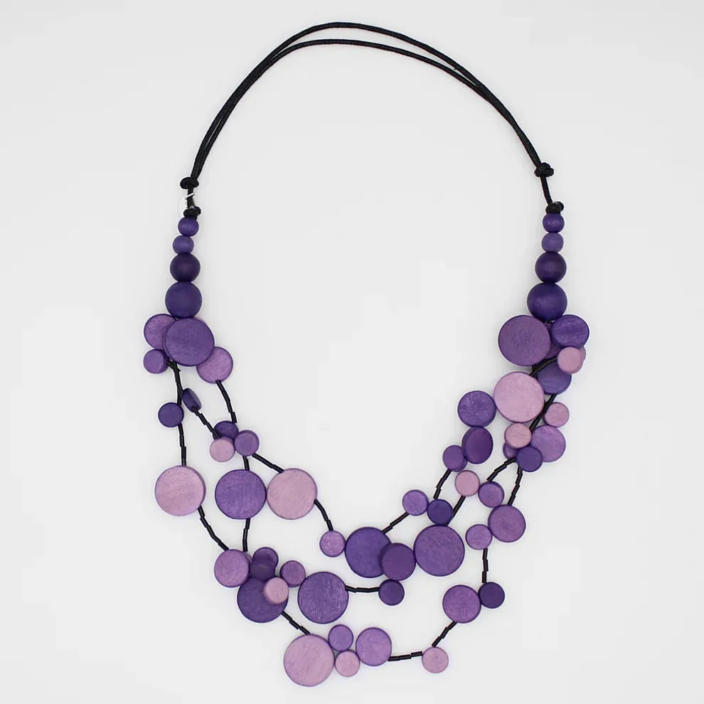 SYLCA MILLIE NECKLACE - PURPLE MULTI - TG22N02PUR