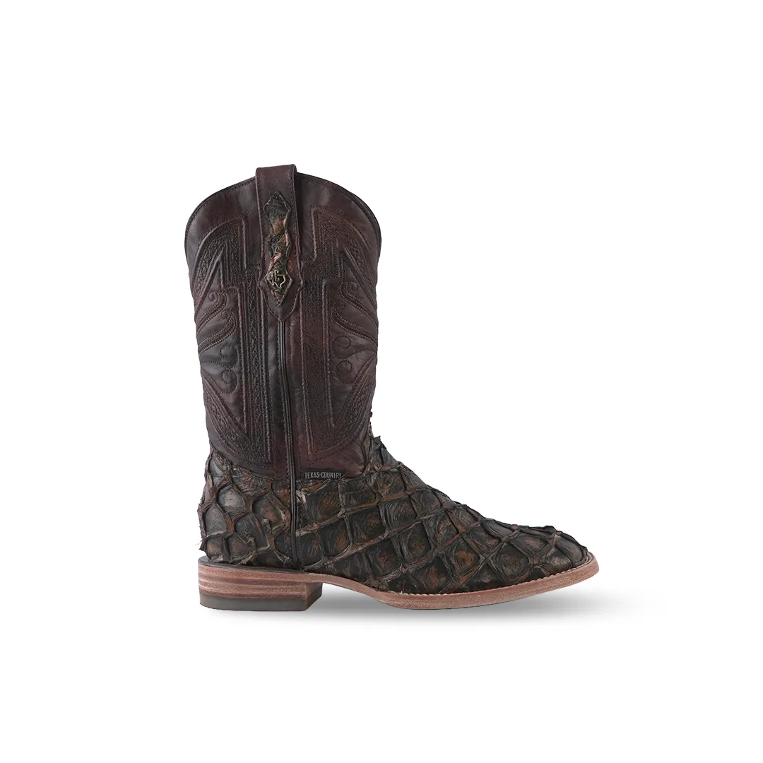 Texas Country Exotic Boot Pez Cognac Rustico PZ60