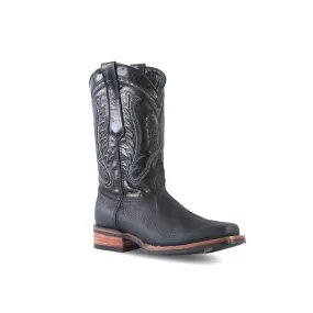 Texas Country Western Boot Cheyenne Black Rodeo Toe E28