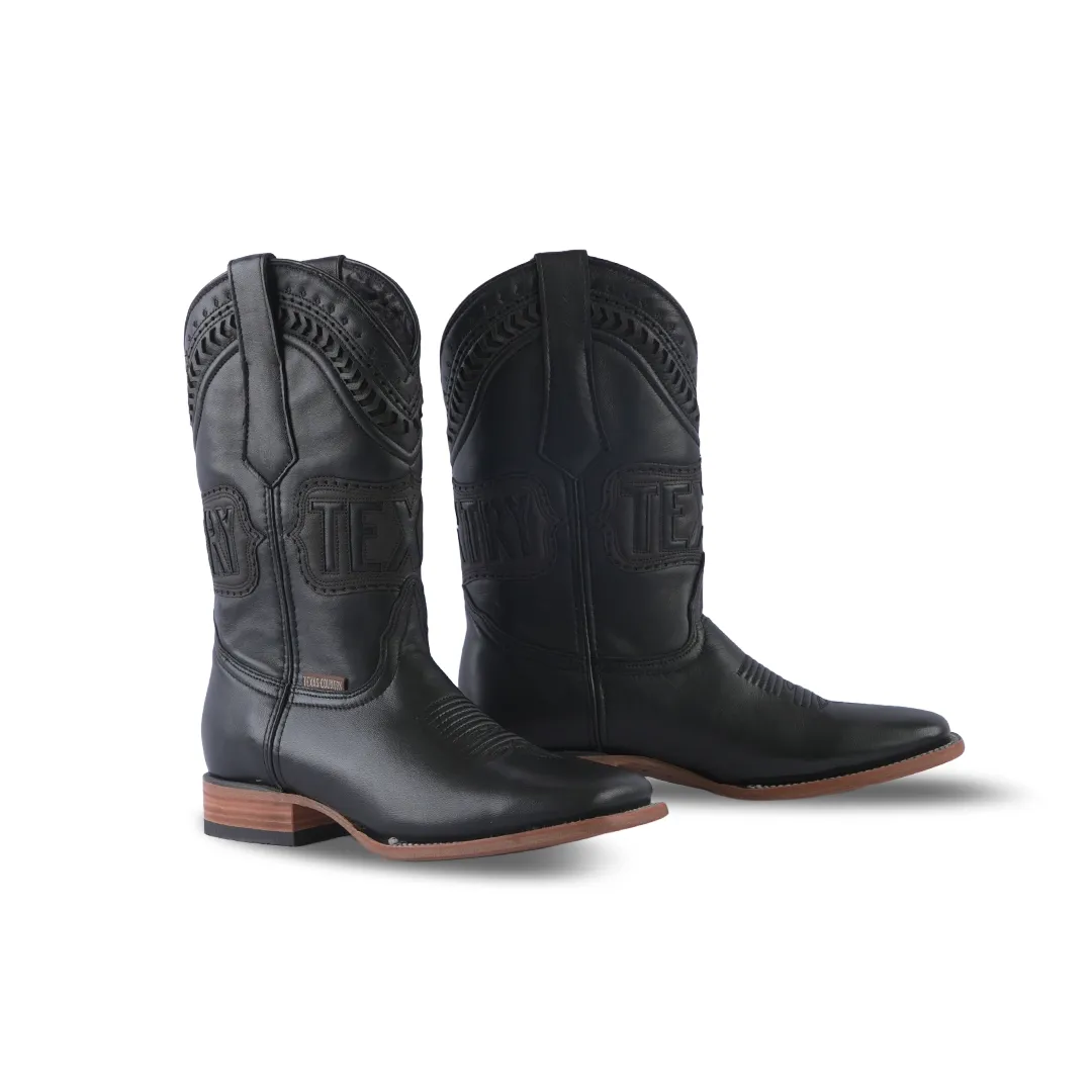 Texas Country Western Boot Mestizo Black Lustrado E669