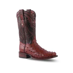 Texas Country Western Boot Ostrich Brandy CC AV90