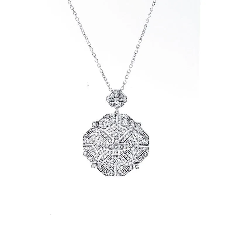 Vintage Diamond Octagon Shape Pendant