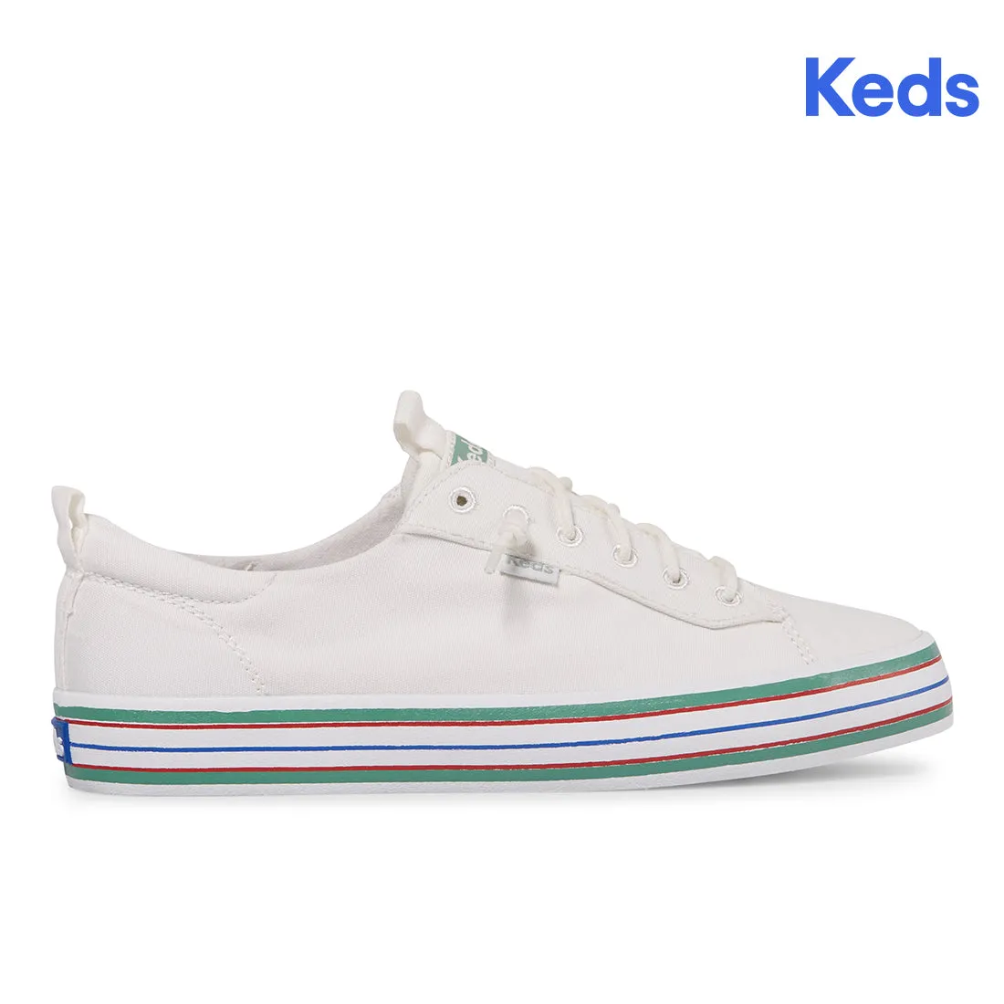 Women's Kickback Stripe Foxing Canvas White (WF66324)