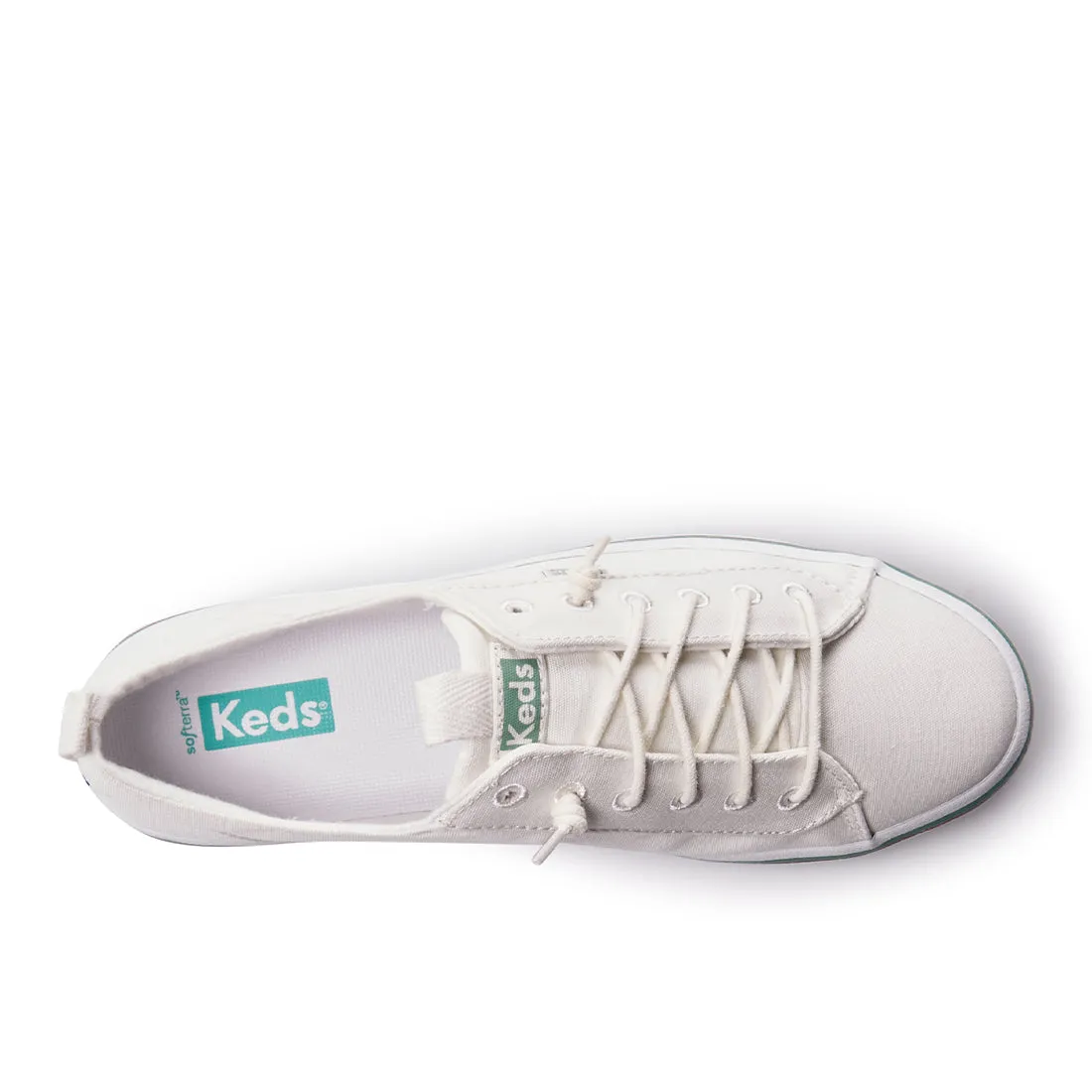 Women's Kickback Stripe Foxing Canvas White (WF66324)