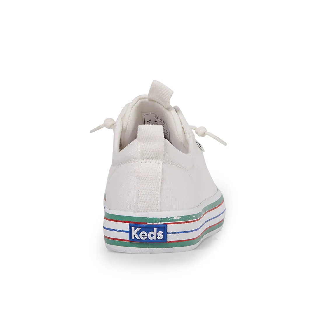 Women's Kickback Stripe Foxing Canvas White (WF66324)